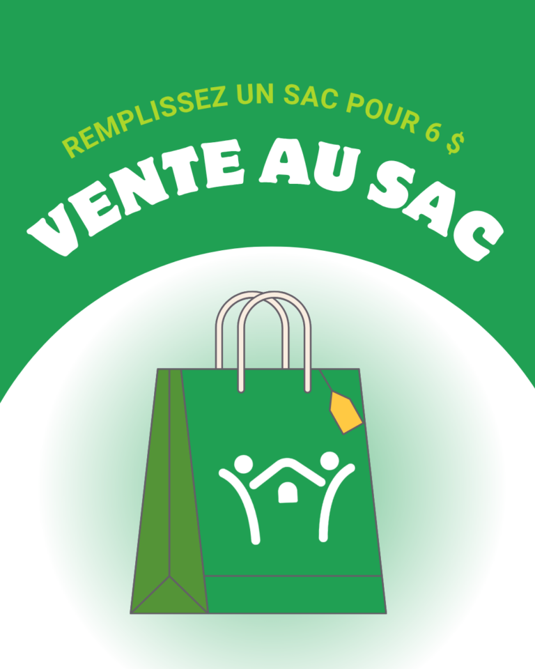 vente au sac 6$ MEP