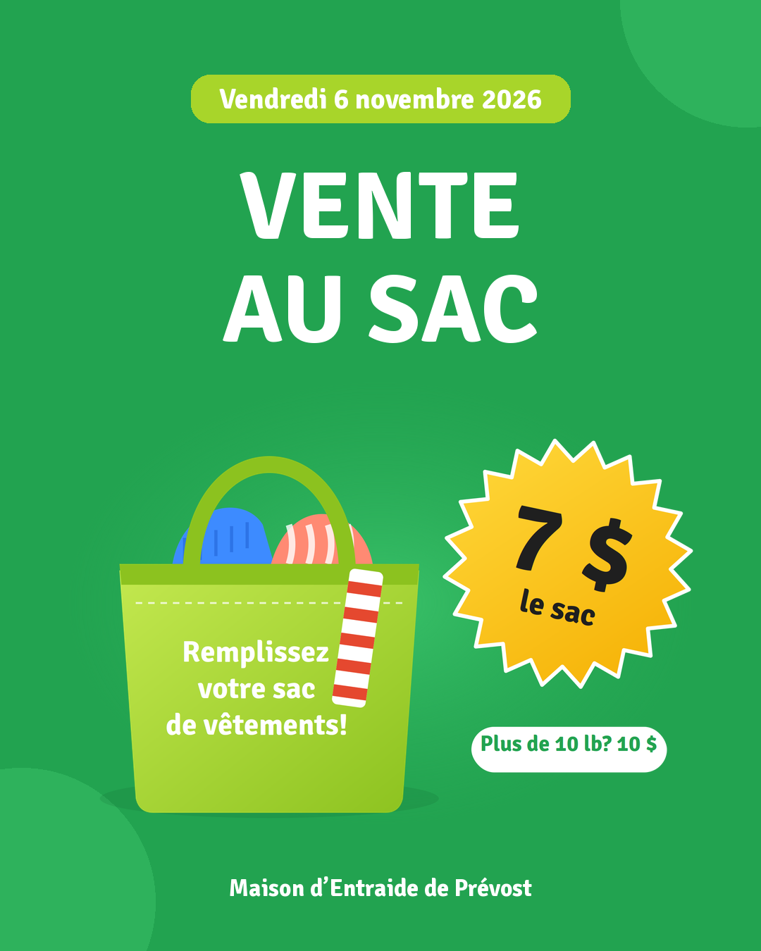 Vente au sac mep